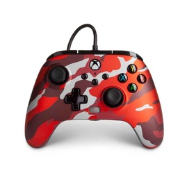 [687186] Power A XBOX Series X|One Enhanced Wired Controller, Metallic Camo Red