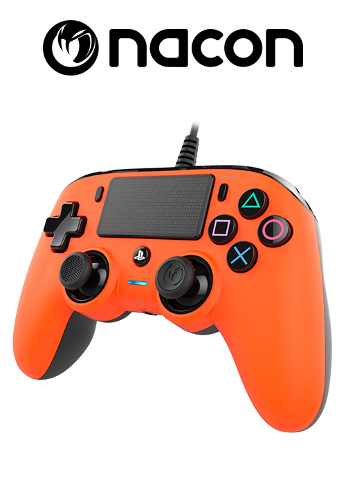 Nacon Ps4 Wired Compact Controller Orange Game Store