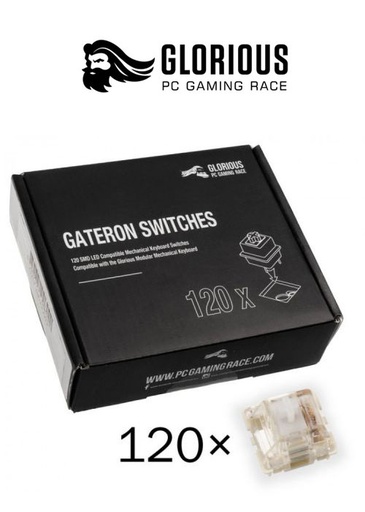 [204297] Glorious Gateron Switches 120X - Clear