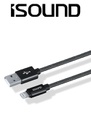 ISOUND 10FT(3M) BRAIDED LIGHTNING CABLE - BLACK