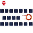 Tai-Hao 18-Keys TPR Backlit Double Shot Rubber-Keycap Set - Blue