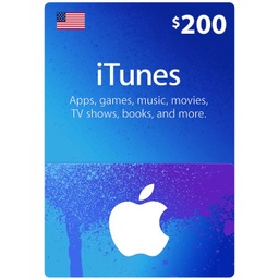 [677303] iTunes gift card 200$ US Account [Digital Code]