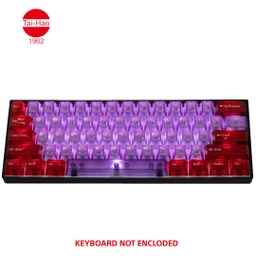 [677754] Tai-Hao 116-Keys ABS Double Shot Cubic-Keycap Set - Translucent Atomic Purple